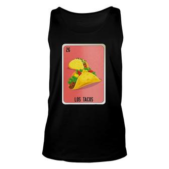 Los Tacos Mexican Lottery Bingo Cards Unisex Tank Top - Seseable