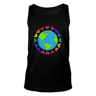 Love Earth Day Environment Activist Planet Earth Unisex Tank Top | Mazezy