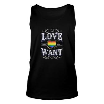 Love Who You Want Attractive Gift 2022 Unisex Tank Top - Thegiftio