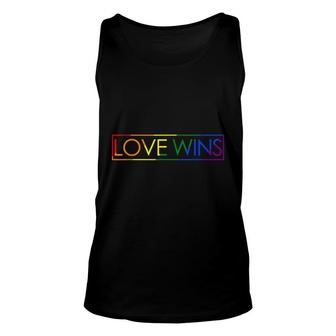 Love Wins Gay Pride Flag Lgbt Love Always Wins Pride Month Unisex Tank Top - Thegiftio