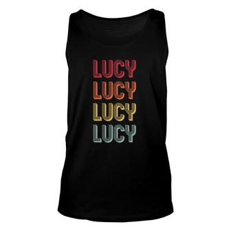 Lucy Gift Name Personalized Retro Vintage 80S 90S Birthday Unisex Tank Top - Seseable