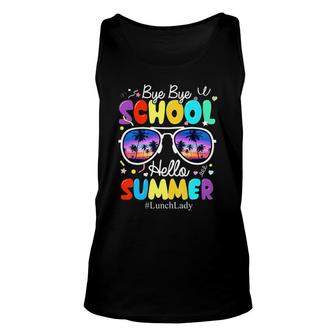 Lunch Lady Bye Bye School Hello Summer Sunglassess Unisex Tank Top - Thegiftio UK