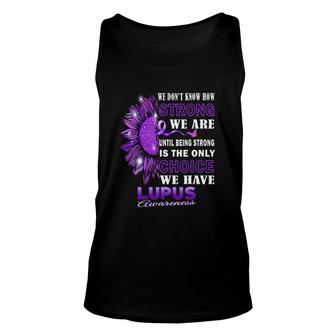 Lupus Awareness Purple Ribbon Sunflower Lupus Warrior Women Unisex Tank Top - Seseable