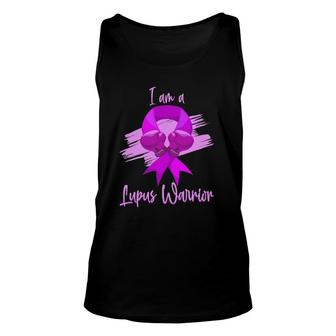 Lupus Warrior Purple Awareness May Month Ribbon Lupus Gift Unisex Tank Top - Seseable