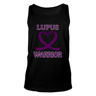 Lupus Warrior Purple Heart Ribbon Awareness Unisex Tank Top - Seseable