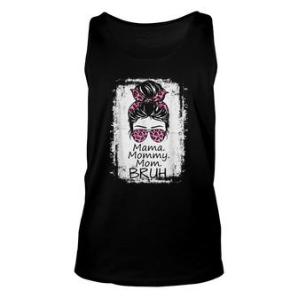 Mama Mommy Mom Bruh Mommy Funny Leopard Vintage Unisex Tank Top - Seseable
