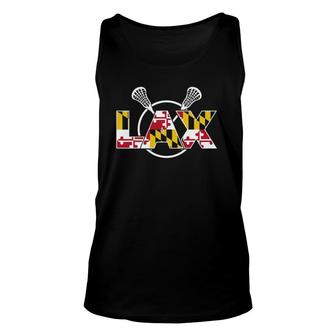 Maryland Flag Lacrosse State Pride Unisex Tank Top | Mazezy