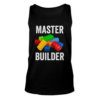 Master Builder Funny Building Blocks Gifts Men Women Unisex Tank Top | Mazezy
