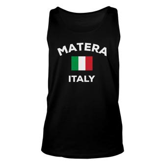 Matera Italy Italia Italian Flag City Tourist Souvenir Unisex Tank Top - Seseable