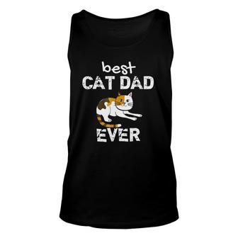 Mens Awesome Best Cat Dad Ever Mens Cat Lover Unisex Tank Top - Seseable
