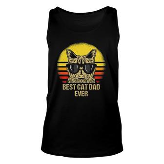 Mens Best Cat Dad Ever Fathers Day Cat Daddy Unisex Tank Top - Seseable