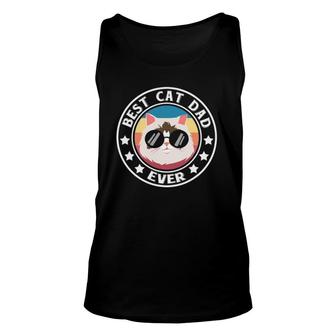 Mens Best Cat Dad Ever Funny Ragdoll Cat Daddy Fathers Day Unisex Tank Top - Seseable