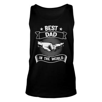Mens Best Dad In The World Family Fathers Day Unisex Tank Top - Seseable