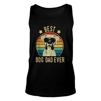 Mens Best Dog Dad Ever Boxer Fathers Day Unisex Tank Top - Seseable