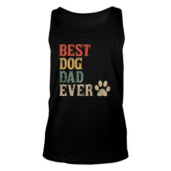 Mens Best Dog Dad Ever - Vintage Dog Daddy - Retro Doggy Father Unisex Tank Top - Seseable