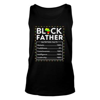 Mens Black Father Nutrition Facts King Best Dad Ever Unisex Tank Top - Seseable