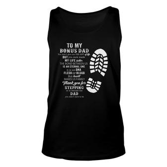 Mens Bonus Dad Fathers Day Gift From Daughter Son Unisex Tank Top - Seseable