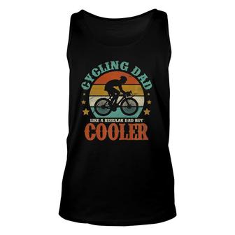 Mens Cycling Dad Like A Regular Dad But Cooler Fathers Day Retro Unisex Tank Top - Seseable
