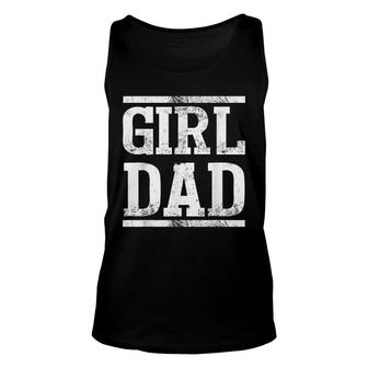 Mens Father Of Girls Proud New Girl Dad Vintage Unisex Tank Top - Seseable