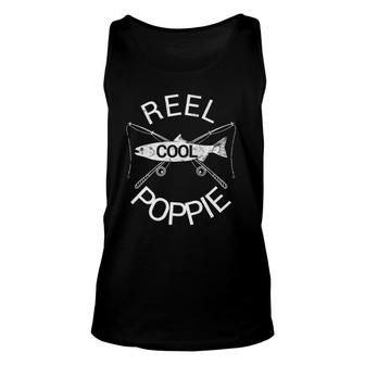 Mens Fathers Day Gifts Reel Cool Poppie Grandpa Papa Dad Unisex Tank Top - Seseable