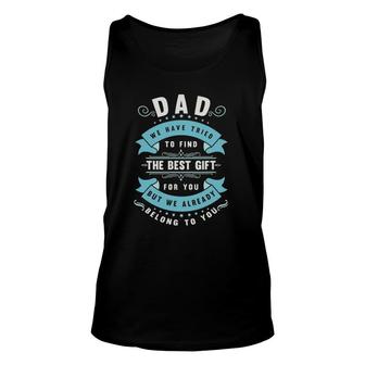 Mens Funny Fathers Day From Wife Daughter Or Son For Dad Unisex Tank Top - Seseable