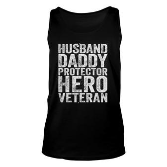 Mens Husband Daddy Protector Hero Veteran Gif Unisex Tank Top - Seseable