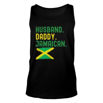Mens Jamaican Dad Fathers Day Husband Daddy Jamaica Flag Unisex Tank Top - Seseable