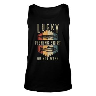 Mens Lucky Fishing Do Not Wash Fathers Day Fisherman Dad Unisex Tank Top | Mazezy