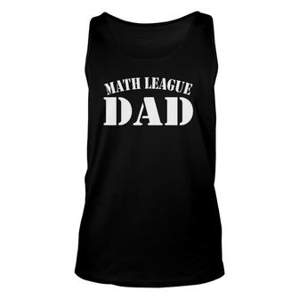 Mens Math League Dad Cute Funny Proud Father Unisex Tank Top - Seseable
