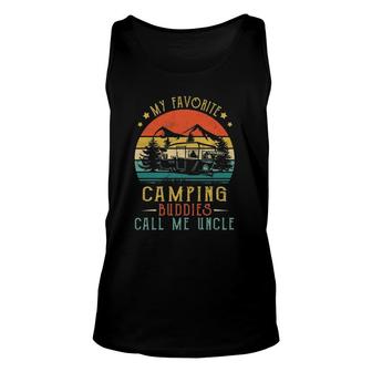 Mens My Favorite Camping Buddies Call Me Uncle Vintage Fathers Unisex Tank Top - Seseable