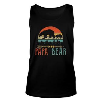 Mens Papa Bear Daddy Funny Mens Fathers Day Gift-Idea Unisex Tank Top - Seseable