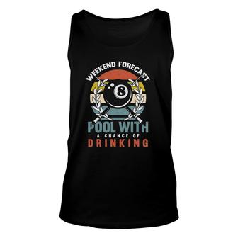 Mens Pool With A Change Of Drinking 8 Ball Billiards Player Unisex Tank Top | Mazezy