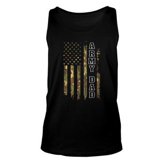 Mens Proud Army Dad T United States Usa Flag Father Unisex Tank Top - Seseable