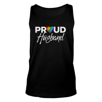 Mens Proud Husband Gay Pride Month Lgbtq Unisex Tank Top - Seseable