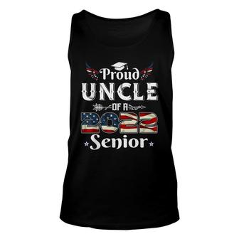 Mens Proud Uncle Of A 2022 Senior School Graduation Usa Flag Unisex Tank Top - Seseable