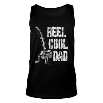 Mens Reel Cool Dad Fishing Daddy Mens Fathers Day Gift-Idea Unisex Tank Top - Seseable