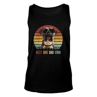 Mens Vintage Best Dog Dad Ever Boxer Dog Fathers Day Gifts Unisex Tank Top - Seseable