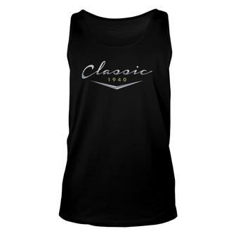 Mens Vintage Classic 1940 Birthday Gifts For Dad Husband Unisex Tank Top - Seseable