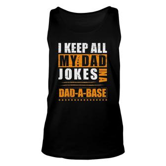 Mens Vintage Dad Jokes Happy Fathers Day For The Best Dad Ever Unisex Tank Top - Seseable