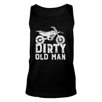 Mens Vintage Dirt Bike Gift For Dad Fathers Day Motocross Funny Unisex Tank Top - Seseable