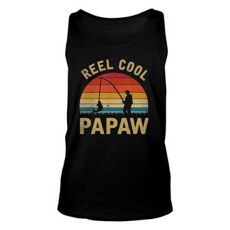 Mens Vintage Reel Cool Papaw Fish Fishing Fathers Day Gift Unisex Tank Top - Seseable