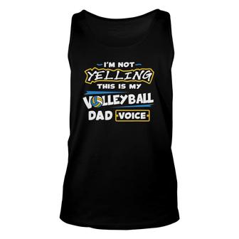 Mens Volleyball Dad Voice Volleyball Training Player Unisex Tank Top | Mazezy
