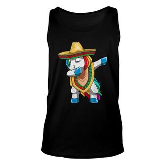 Mexican Unicorn Cinco De Mayo Dabbing Unicorn Funny Fiesta Unisex Tank Top - Seseable