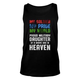 Military Daughter Freedom Memorial Day Unisex Tank Top - Seseable