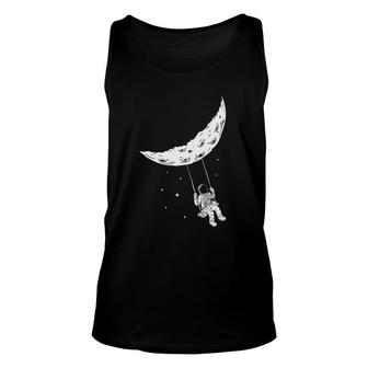Moon Swing Man On The Moon - Space Astronomy Astronaut Unisex Tank Top | Mazezy AU