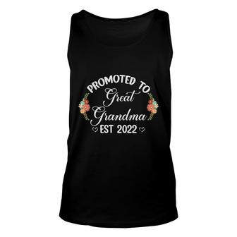 Mothers Gift Promoted To Grandma 2022 New Baby Flower Unisex Tank Top - Seseable