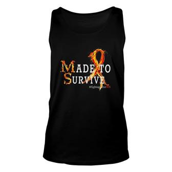 Multiple Sclerosis Awareness Made To Survive Fight Against Ms Tank Top | Mazezy