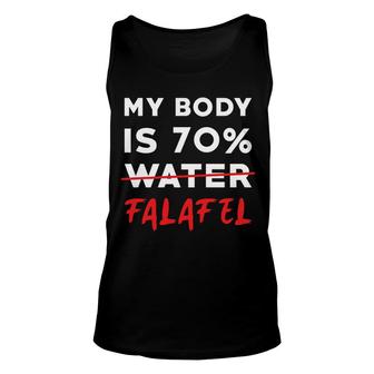 My Body Is 70 Falafel Funny Unisex Tank Top - Seseable