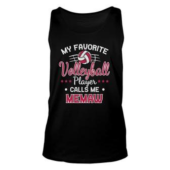 My Favorite Volleyball Player Calls Me Memaw Unisex Tank Top - Seseable