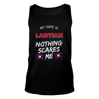 My Wife Is Laotian Laos Lao Heritage Proud Roots Flag Pride Unisex Tank Top | Mazezy